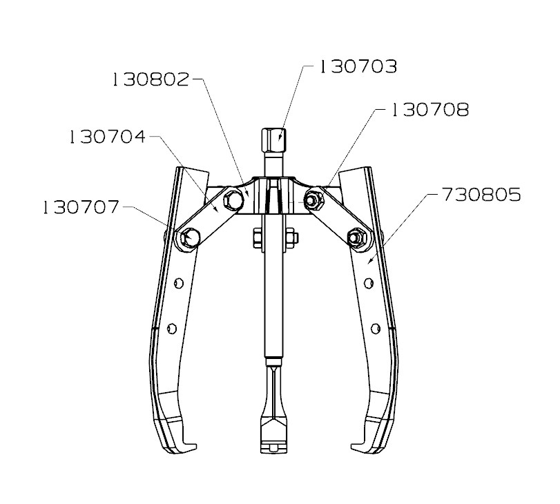 EXTRACTOR FORZA SERIE 7300T MECÁNICO DE 3 PATAS